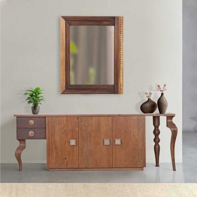 Bois & Chiffons - Buffet bas 3 portes 2 tiroirs Manguier Ramon OS - Publicité Bois & Chiffons - Buffet bas 3 portes 2 tiroirs Manguier Ramon OS - Publicité