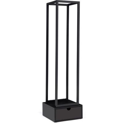 Idomya Essentials - Range bûches vertical avec tiroir noir - 33x33x125 cm OS - Publicité Idomya Essentials - Range bûches vertical avec tiroir noir - 33x33x125 cm OS - Publicité