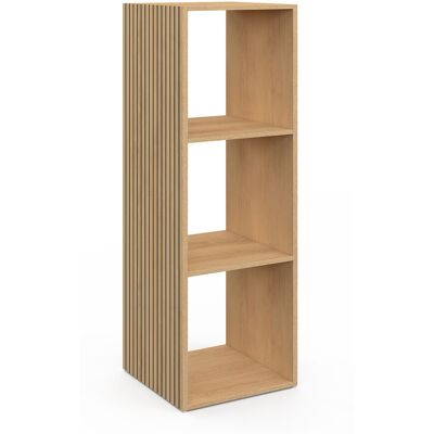 Idomya - Meuble de rangement cube Faustine bois - 30x30 x88 cm OS - Publicité Idomya - Meuble de rangement cube Faustine bois - 30x30 x88 cm OS - Publicité
