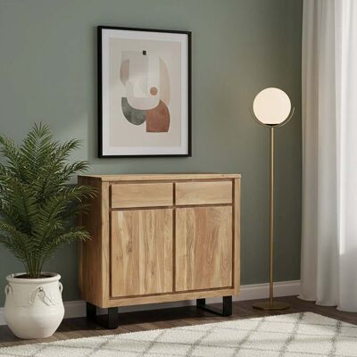Bois & Chiffons - Buffet 2P 110 Acacia Bunting Naturel - 110x44x105 cm OS - Publicité Bois & Chiffons - Buffet 2P 110 Acacia Bunting Naturel - 110x44x105 cm OS - Publicité