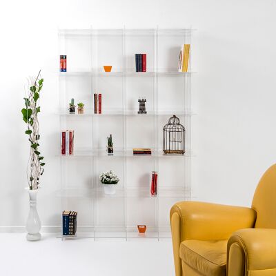 Iplex - Bibliothèque Atmosphère transparente - 131x30x202 cm OS - Publicité Iplex - Bibliothèque Atmosphère transparente - 131x30x202 cm OS - Publicité