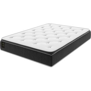 Milo Casa - Matelas à ressorts ensachés Este blanc/noir - 200x180 cm 180x200 cm - Publicité Milo Casa - Matelas à ressorts ensachés Este blanc/noir - 200x180 cm 180x200 cm - Publicité