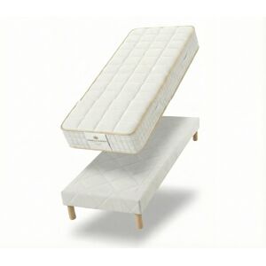 Sommeil & Tradition - Pack Matelas Magal 25 cm + Sommier blancs - 90x190 cm 90x190 cm - Publicité Sommeil & Tradition - Pack Matelas Magal 25 cm + Sommier blancs - 90x190 cm 90x190 cm - Publicité