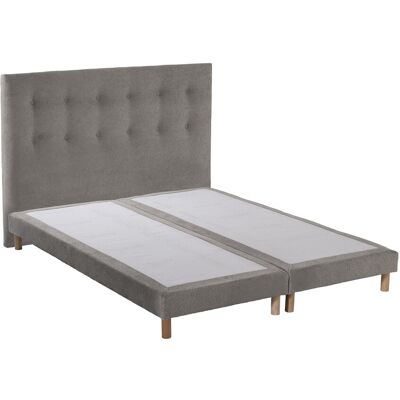 Source de Rêves - Ensemble sommier + tête de lit Eden chenille bouclettes Gris clair - 2x80x200 cm 2x80x200 cm - Publicité Source de Rêves - Ensemble sommier + tête de lit Eden chenille bouclettes Gris clair - 2x80x200 cm 2x80x200 cm - Publicité