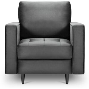 Milo Casa - Fauteuil Velours Santo gris foncé - 80x90x90 cm OS - Publicité Milo Casa - Fauteuil Velours Santo gris foncé - 80x90x90 cm OS - Publicité