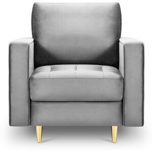 Milo Casa - Fauteuil Velours Santo gris - 80x90x90 cm OS - Publicité Milo Casa - Fauteuil Velours Santo gris - 80x90x90 cm OS - Publicité
