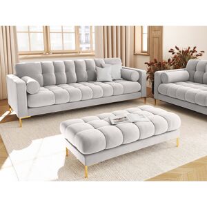 Cosmopolitan Design - Canapé Velours Bali 3 Places gris - 177x92x75 cm OS - Publicité Cosmopolitan Design - Canapé Velours Bali 3 Places gris - 177x92x75 cm OS - Publicité