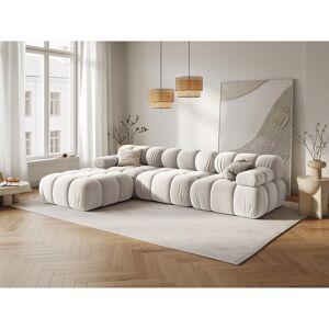 Milo Casa - Canapé Modulaire Velours Tropea 4 Places beige clair - 282x188x63 cm OS - Publicité Milo Casa - Canapé Modulaire Velours Tropea 4 Places beige clair - 282x188x63 cm OS - Publicité