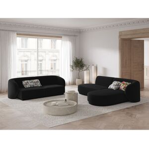 CXL by Christian Lacroix - Canapé d'angle Velours Ouvert Droit Modulable Lionel 4 Places noir - 227x155x74 cm OS - Publicité CXL by Christian Lacroix - Canapé d'angle Velours Ouvert Droit Modulable Lionel 4 Places noir - 227x155x74 cm OS - Publicité