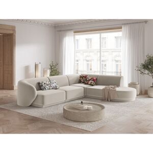 Canapé d'angle modulaire Christian Lacroix - Velours beige - 252x74x220cm - Publicité Canapé d'angle modulaire Christian Lacroix - Velours beige - 252x74x220cm - Publicité
