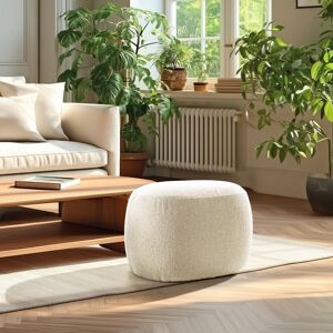 Macabane - Pouf forme design n°2 en tissu petite bouclette beige OS - Publicité Macabane - Pouf forme design n°2 en tissu petite bouclette beige OS - Publicité
