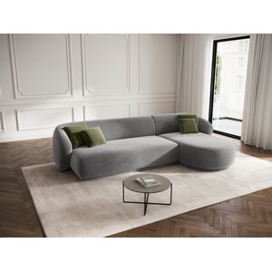 CXL by Christian Lacroix - Canapé d'angle droit velours Louis 4 places gris - 260x155x74 cm OS - Publicité CXL by Christian Lacroix - Canapé d'angle droit velours Louis 4 places gris - 260x155x74 cm OS - Publicité