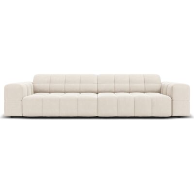 Cosmopolitan Design - Canapé Velours Chicago 4 Places beige clair - 244x102x70 cm OS - Publicité Cosmopolitan Design - Canapé Velours Chicago 4 Places beige clair - 244x102x70 cm OS - Publicité