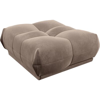 Sia Home - Pouf Velours Cozy beige taupe - 90x105x46 cm OS - Publicité Sia Home - Pouf Velours Cozy beige taupe - 90x105x46 cm OS - Publicité