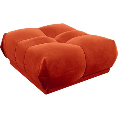 Sia Home - Pouf Velours Cozy orange rétro - 90x105x46 cm OS - Publicité Sia Home - Pouf Velours Cozy orange rétro - 90x105x46 cm OS - Publicité