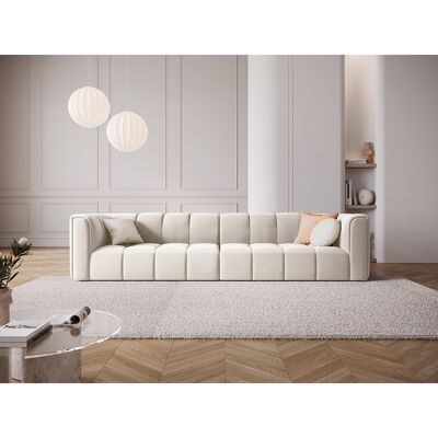 Maison Héritage - Canapé Modulaire Velours Adams 4 Places beige clair - 286x96x70 cm OS - Publicité Maison Héritage - Canapé Modulaire Velours Adams 4 Places beige clair - 286x96x70 cm OS - Publicité