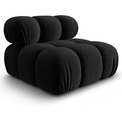 Milo Casa - Chauffeuse en Velours Tropea noire - 94x94x63 cm OS - Publicité Milo Casa - Chauffeuse en Velours Tropea noire - 94x94x63 cm OS - Publicité