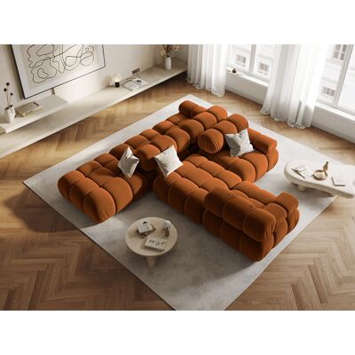 Milo Casa - Pouf en Velours Tropea terracotta - 94x94x39 cm OS - Publicité Milo Casa - Pouf en Velours Tropea terracotta - 94x94x39 cm OS - Publicité