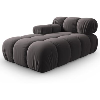 Milo Casa - Méridienne en Velours Gauche Tropea gris foncé - 157x97x62 cm OS - Publicité Milo Casa - Méridienne en Velours Gauche Tropea gris foncé - 157x97x62 cm OS - Publicité