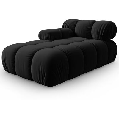 Milo Casa - Méridienne en Velours Gauche Tropea noire - 157x97x62 cm OS - Publicité Milo Casa - Méridienne en Velours Gauche Tropea noire - 157x97x62 cm OS - Publicité