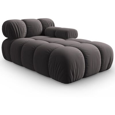 Milo Casa - Méridienne en Velours Droite Tropea gris foncé - 157x97x62 cm OS - Publicité Milo Casa - Méridienne en Velours Droite Tropea gris foncé - 157x97x62 cm OS - Publicité