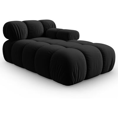 Milo Casa - Méridienne en Velours Droite Tropea noire - 157x97x62 cm OS - Publicité Milo Casa - Méridienne en Velours Droite Tropea noire - 157x97x62 cm OS - Publicité