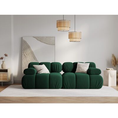 Milo Casa - Canapé Modulable Velours Tropea 2 Places vert bouteille - 188x94x63 cm OS - Publicité Milo Casa - Canapé Modulable Velours Tropea 2 Places vert bouteille - 188x94x63 cm OS - Publicité