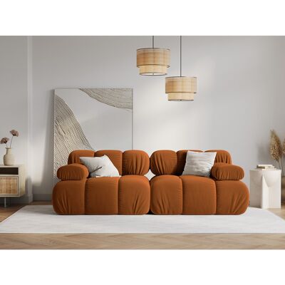Milo Casa - Canapé Modulable Velours Tropea 2 Places terracotta - 188x94x63 cm OS - Publicité Milo Casa - Canapé Modulable Velours Tropea 2 Places terracotta - 188x94x63 cm OS - Publicité
