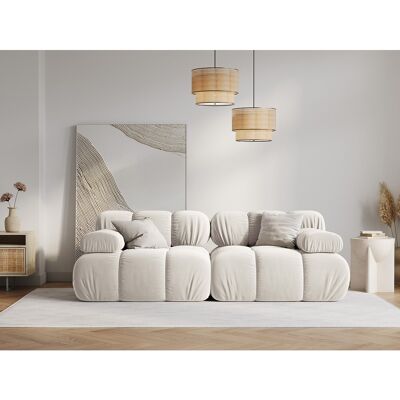 Milo Casa - Canapé Modulable Velours Tropea 2 Places beige clair - 188x94x63 cm OS - Publicité Milo Casa - Canapé Modulable Velours Tropea 2 Places beige clair - 188x94x63 cm OS - Publicité