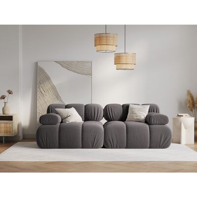 Milo Casa - Canapé Modulaire Velours Tropea 2 Places gris foncé - 188x94x63 cm OS - Publicité Milo Casa - Canapé Modulaire Velours Tropea 2 Places gris foncé - 188x94x63 cm OS - Publicité
