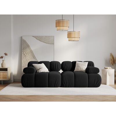 Milo Casa - Canapé Modulable Velours Tropea 2 Places noir - 188x94x63 cm OS - Publicité Milo Casa - Canapé Modulable Velours Tropea 2 Places noir - 188x94x63 cm OS - Publicité