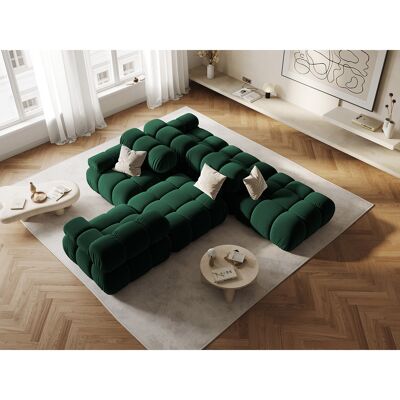 Milo Casa - Chauffeuse Gauche Velours Tropea 4 Places vert bouteille - 282x94x63 cm OS - Publicité Milo Casa - Chauffeuse Gauche Velours Tropea 4 Places vert bouteille - 282x94x63 cm OS - Publicité