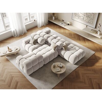 Milo Casa - Chauffeuse Gauche Velours Tropea 4 Places beige clair - 282x94x63 cm OS - Publicité Milo Casa - Chauffeuse Gauche Velours Tropea 4 Places beige clair - 282x94x63 cm OS - Publicité