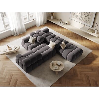 Milo Casa - Chauffeuse Gauche Velours Tropea 4 Places gris foncé - 282x94x63 cm OS - Publicité Milo Casa - Chauffeuse Gauche Velours Tropea 4 Places gris foncé - 282x94x63 cm OS - Publicité