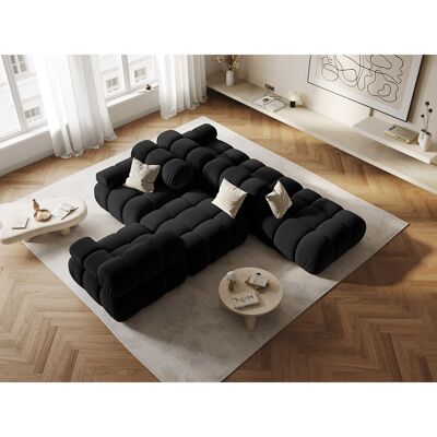 Milo Casa - Chauffeuse Gauche Velours Tropea 4 Places noire - 282x94x63 cm OS - Publicité Milo Casa - Chauffeuse Gauche Velours Tropea 4 Places noire - 282x94x63 cm OS - Publicité