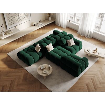 Milo Casa - Chauffeuse Droit Velours Tropea 4 Places vert bouteille - 282x94x63 cm OS - Publicité Milo Casa - Chauffeuse Droit Velours Tropea 4 Places vert bouteille - 282x94x63 cm OS - Publicité
