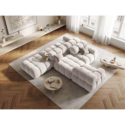 Milo Casa - Chauffeuse Droit Velours Tropea 4 Places beige clair - 282x94x63 cm OS - Publicité Milo Casa - Chauffeuse Droit Velours Tropea 4 Places beige clair - 282x94x63 cm OS - Publicité