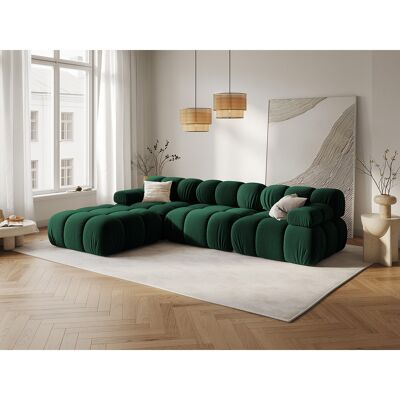 Milo Casa - Canapé Modulaire Velours Tropea 4 Places vert bouteille - 282x188x63 cm OS - Publicité Milo Casa - Canapé Modulaire Velours Tropea 4 Places vert bouteille - 282x188x63 cm OS - Publicité