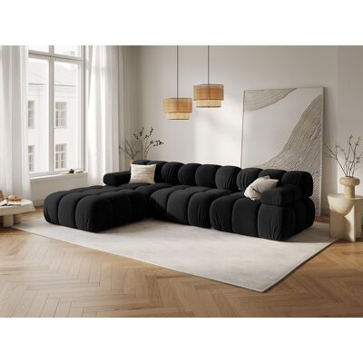 Milo Casa - Canapé Modulaire Velours Tropea 4 Places noir - 282x188x63 cm OS - Publicité Milo Casa - Canapé Modulaire Velours Tropea 4 Places noir - 282x188x63 cm OS - Publicité