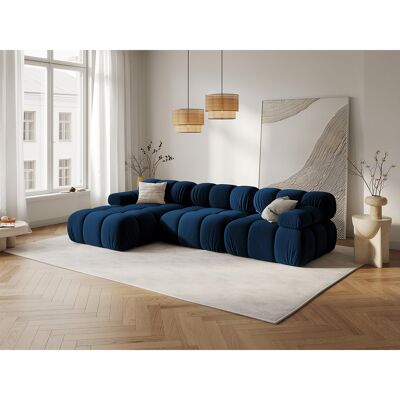 Milo Casa - Canapé Modulable Gauche en Velours Tropea 4 Places bleu roi - 285x157x63 cm OS - Publicité Milo Casa - Canapé Modulable Gauche en Velours Tropea 4 Places bleu roi - 285x157x63 cm OS - Publicité