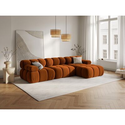 Milo Casa - Canapé Modulable Droit en Velours Tropea 4 Places terracotta - 285x157x63 cm OS - Publicité Milo Casa - Canapé Modulable Droit en Velours Tropea 4 Places terracotta - 285x157x63 cm OS - Publicité