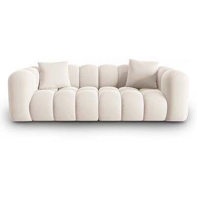 Windsor & Co - Canapé modulaire en Velours Halley 3 places beige clair - 228x87x70 cm OS - Publicité Windsor & Co - Canapé modulaire en Velours Halley 3 places beige clair - 228x87x70 cm OS - Publicité