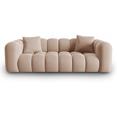 Windsor & Co - Canapé modulaire en Velours Halley 3 places beige - 228x87x70 cm OS - Publicité Windsor & Co - Canapé modulaire en Velours Halley 3 places beige - 228x87x70 cm OS - Publicité