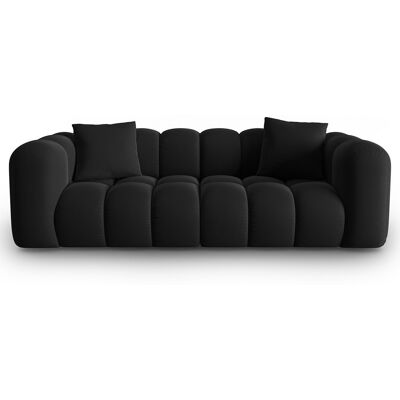 Windsor & Co - Canapé modulaire en Velours Halley 3 places noir - 228x87x70 cm OS - Publicité Windsor & Co - Canapé modulaire en Velours Halley 3 places noir - 228x87x70 cm OS - Publicité