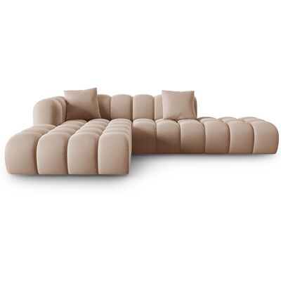 Windsor & Co - Canapé d'angle gauche en Velours Halley 5 places beige - 294x175x70 cm OS - Publicité Windsor & Co - Canapé d'angle gauche en Velours Halley 5 places beige - 294x175x70 cm OS - Publicité