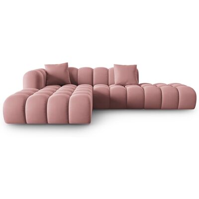 Windsor & Co - Canapé d'angle gauche en Velours Halley 5 places rose - 294x175x70 cm OS - Publicité Windsor & Co - Canapé d'angle gauche en Velours Halley 5 places rose - 294x175x70 cm OS - Publicité
