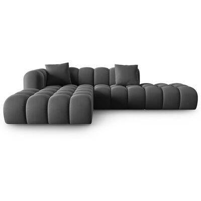 Windsor & Co - Canapé d'angle gauche en Velours Halley 5 places gris - 294x175x70 cm OS - Publicité Windsor & Co - Canapé d'angle gauche en Velours Halley 5 places gris - 294x175x70 cm OS - Publicité