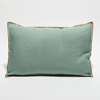 Apotheca - Housse de coussin en lin lavé jade - 40x60 cm 40x60 cm - Publicité Apotheca - Housse de coussin en lin lavé jade - 40x60 cm 40x60 cm - Publicité