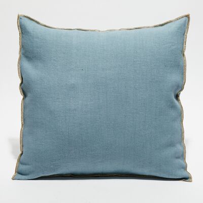 Apotheca - Housse de coussin en lin lavé bleu stone - 45x45 cm 45x45 cm - Publicité Apotheca - Housse de coussin en lin lavé bleu stone - 45x45 cm 45x45 cm - Publicité