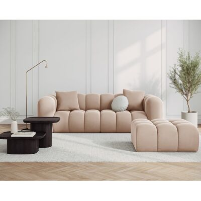 Maison Héritage - Canapé Modulaire Velours Piki 3 Places beige - 228x87x70 cm OS - Publicité Maison Héritage - Canapé Modulaire Velours Piki 3 Places beige - 228x87x70 cm OS - Publicité